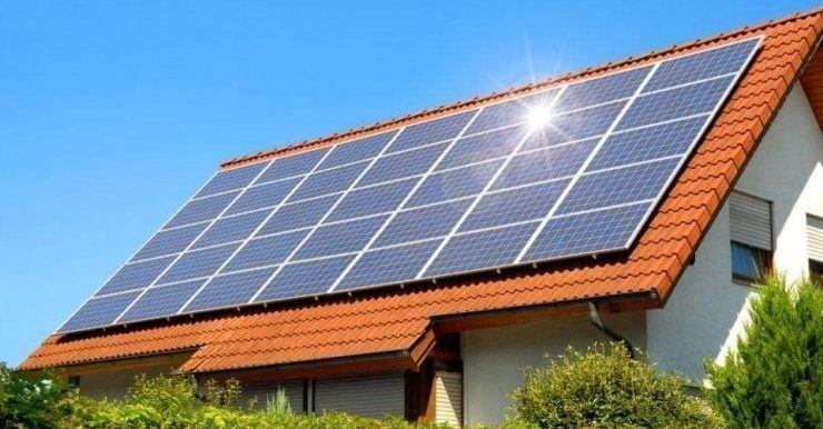 multiple solar panels on a house