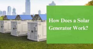 how does a solar generator work