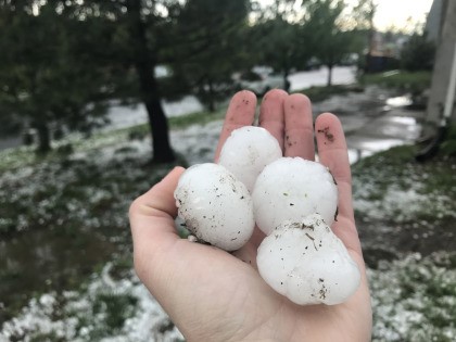 hailstone sizes of denver’s hailstorm in 2017