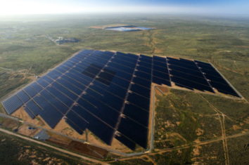 panoramic view of a solar plant