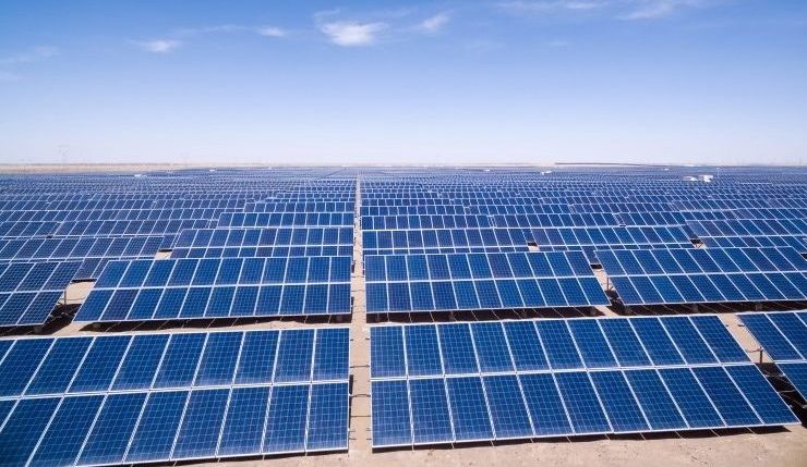 several solar microgrids together in the desert